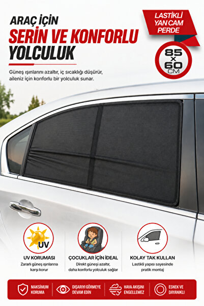 Alıç Elastična suncobran za bočni prozor automobila 85x60 cm – UV zaštićena f...