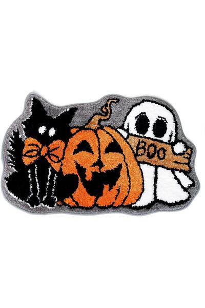 Arabest Halloween Bath Rug, Ghost Pumkin Cat Shaped Rug Bath Mat, Polyester, ...