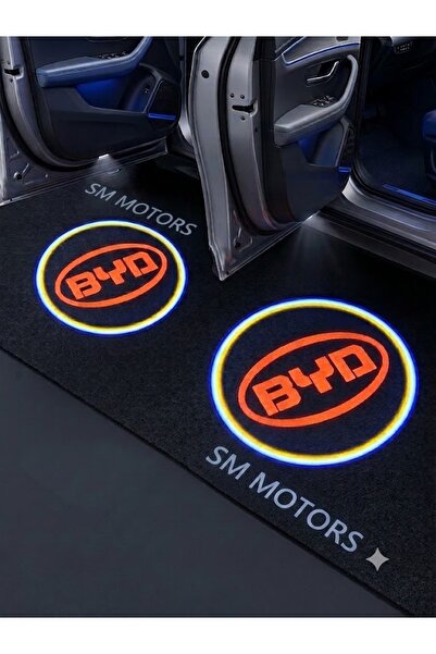 Sm Motors Kapı Altı Logo BYD Led Projektör
