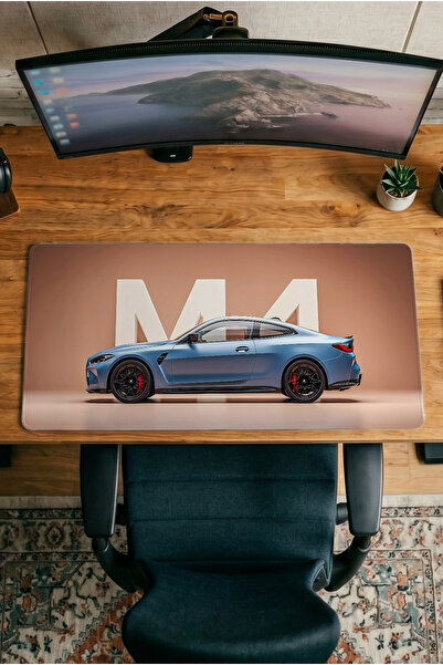 Halura BMW M4 30x70 Desenli Dijital Baskılı Oyuncu Mousepad XXL Kaymaz Tabanlı