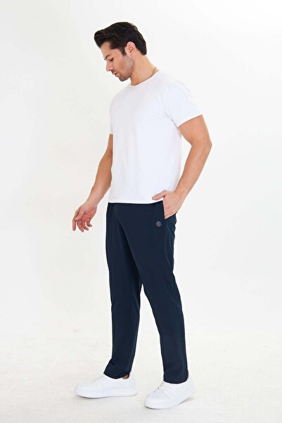 Enrico Ferry Men's Large Size Stretchfit Flexible Sweatpants Navy Blue 2660B