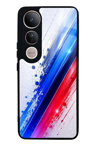 Spoyi غطاء هاتف لامع بتصميم Vivo V50 Lite Blue M2
