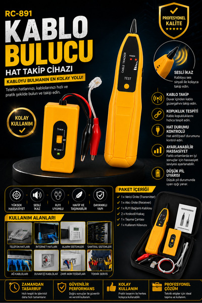 IRONSTAR Kablo bulucu cihaz / Hat takip cihazı / Telefon hattı kablo bulucu /...