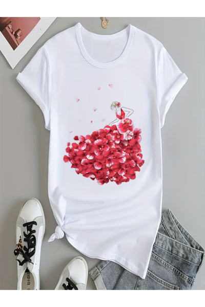 COZYWEAR Floral Patterned Women's T-Shirt