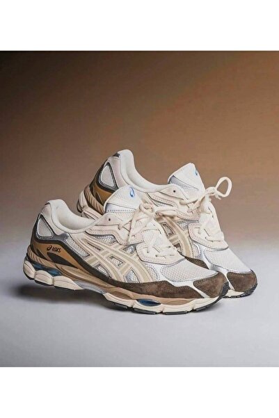 ASIS Asics White Gel-Nyc Cream Sneakers