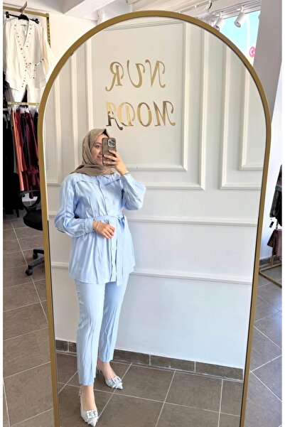 Butik Bebe Mavisi Tesettür İkili Takım