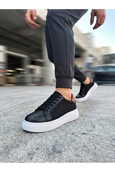 Anka Knit Mesh & Mat Deri - Sportif Erkek Sneaker