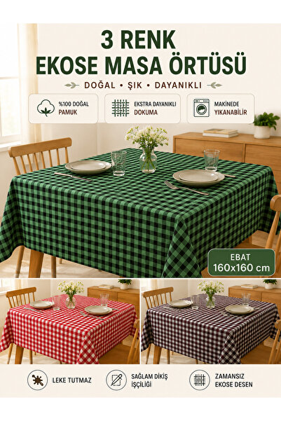 Northern Star Gingham pamučni stolnjak 1 KOMAD | Stolnjak za piknik | Prekriv...