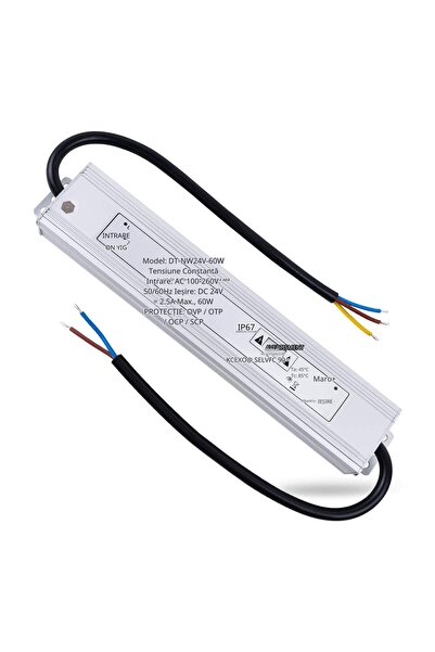 REYLAX Τροφοδοτικό LED, REYLAX, Αδιάβροχο, 24V, 60W, 2.5A, IP67