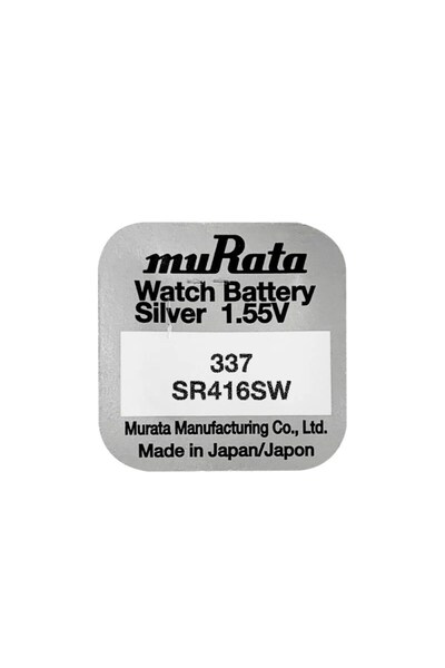 sallma Baterie, Oxid de Argint, muRata 337 SR416SW, 1.55V, 1 buc