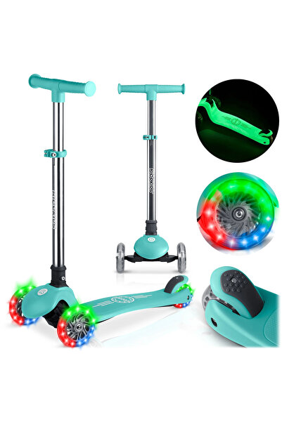 SMARTIC Ricokids Glow Триколесна балансираща тротинетка за деца, светеща в тъ...