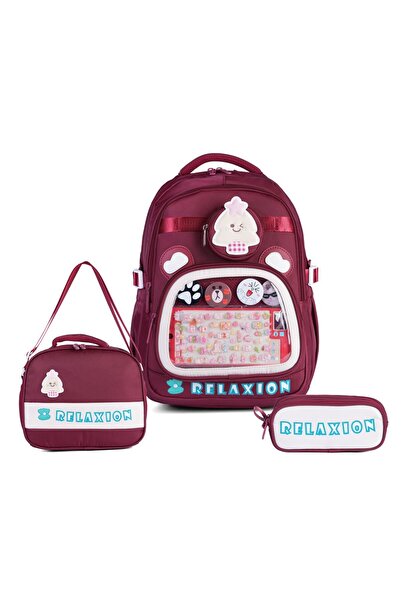 Relaxion Rlx-1815 Set of 3 Children's Primary School Bag with Pen Holder and ...