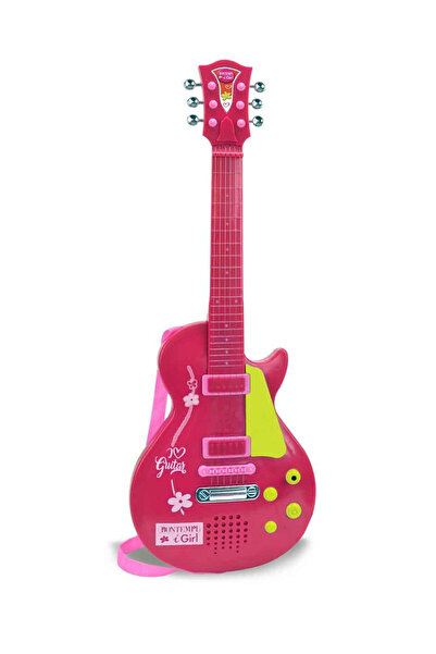 Feyza Oyuncak Pembe Elektronik Çocuk Rock Gitarı 53 cm | 3 Yaş+ | Ritim ve Ko...