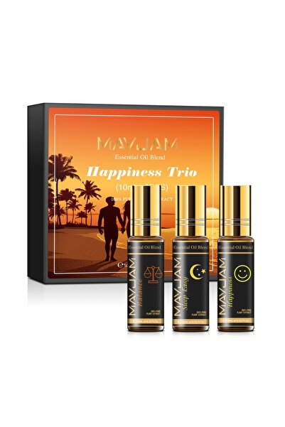 OEM Set Trio Happiness | 3 Roll-on cu uleiuri esențiale diluate pentru somn, ...