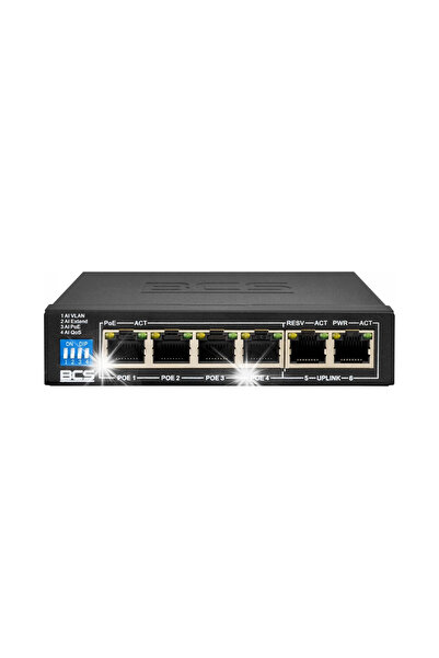 Bcs Learning & Development Limited BCS-B-SP0402 Switch PoE pentru 4 camere IP