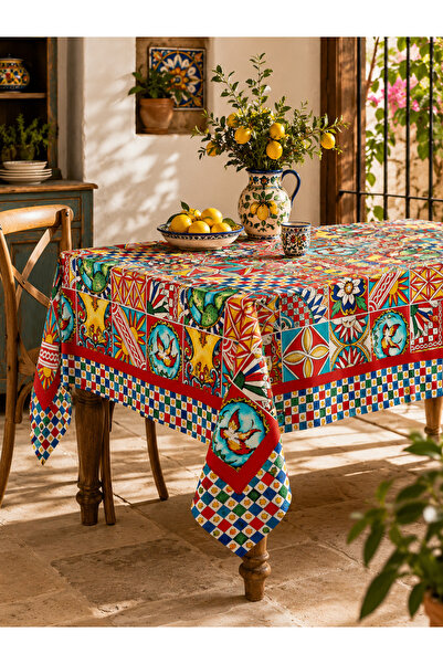 Helen George Dolce Vita Colorful Patterned Tablecloth