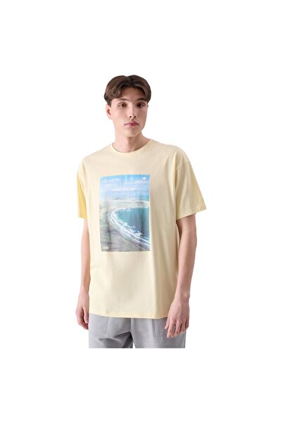 4F Tricou bărbătesc cu mânecă scurtă, mărimea L