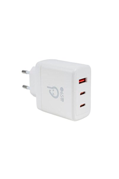 Spacer Încărcător GaN 65W, 2x USB-C PD + 1x USB