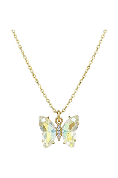 Black Season Gradient Butterfly Necklace Stainless Steel - Length 45 + 5 cm