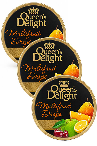 QUEEN Queens Delight Multifruit (Fruit Flavored) Candy 150 Gr X 3 Pieces