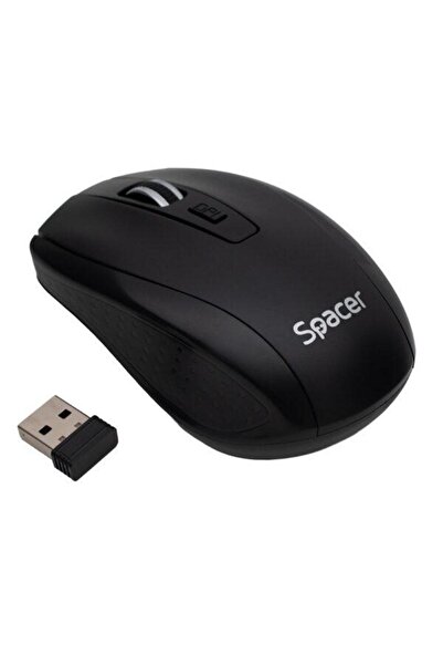 Spacer Mouse wireless SPMO-WS-BK-04, USB, 1600 DPI, Negru