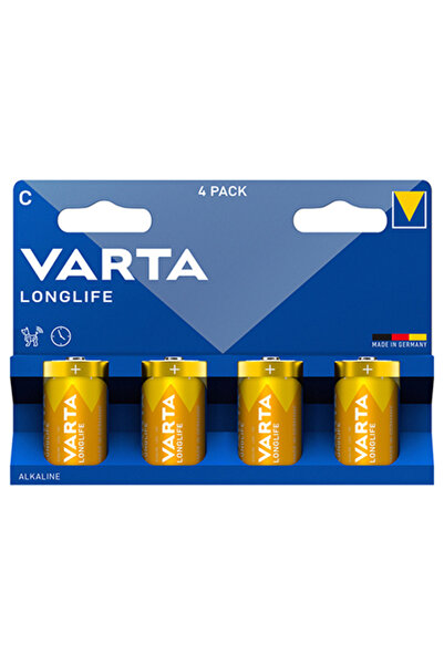 Varta Baterii alcaline Longlife C LR14, pachet de 4