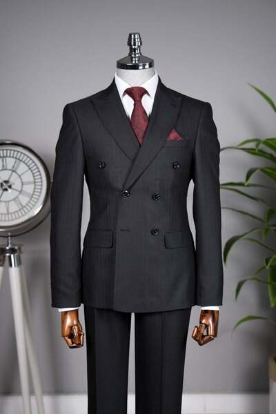 terzi ayhan Crossover striped suit black