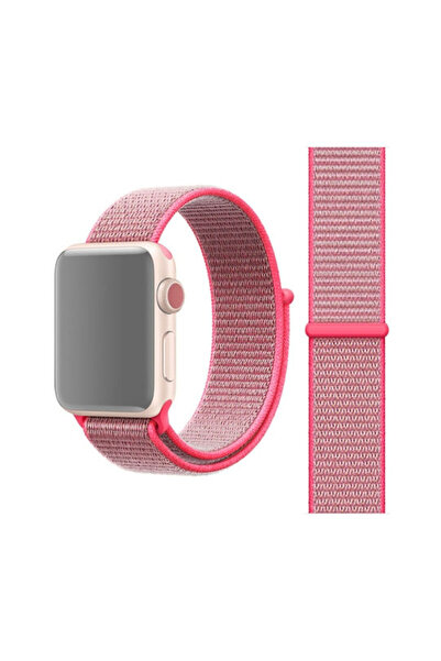 OEM Υφασμάτινο λουράκι για Apple Watch 42mm 44mm 45mm 49mm Ροζ