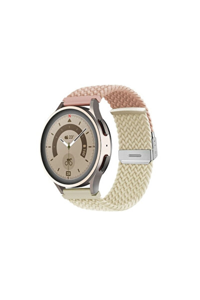 OEM Λουράκι Νάιλον Ασημένια Πόρπη Amazfit GTS 3 Milk Starlight