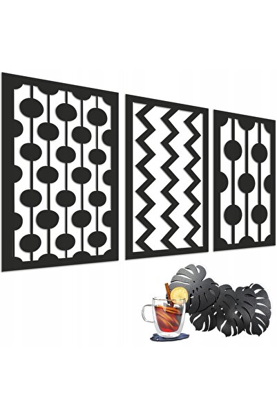 Naklejkomania Pictură murală 3D, panou ajurat, decor modern de perete, abstra...