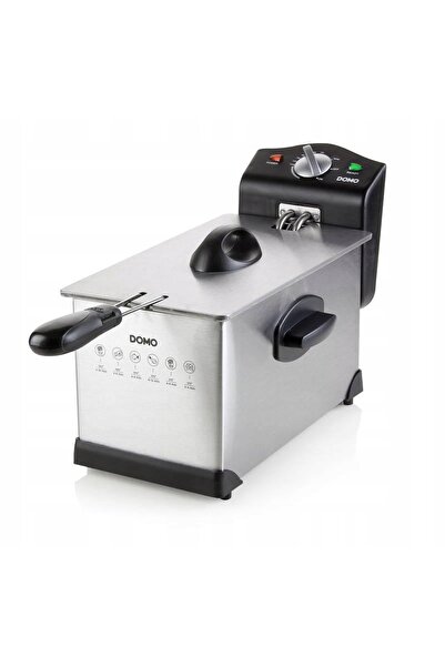 DOMOL Friteuză tradițională cu ulei Domo DO514FR 2000W 3L Argintie pentru pră...