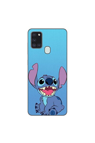 OEM Θήκη συμβατή με Samsung Galaxy A21s Σιλικόνης Gel TPU με σχέδιο Stitch Μπλε