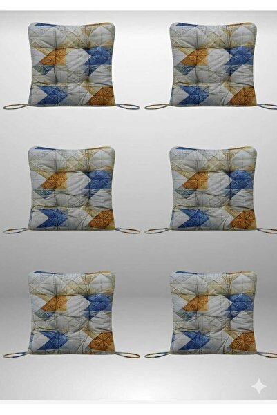 MoMMe 5D Patterned 6 Piece Chair Cushions 45*45cm in Size