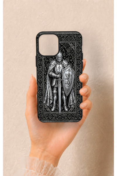 Vip Case iPhone 12-12PRO Uyumlu Şövalye Desenli Silikon Kılıf