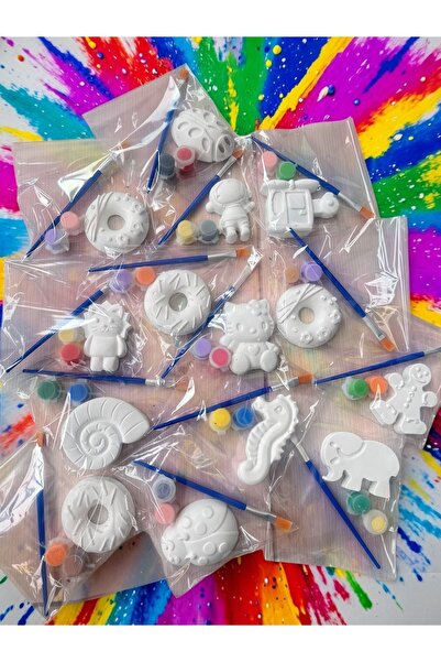 magnocandles 15 Adet Random Taş Boyama Seti XXL Boy Karışık / (Etiket yazılab...