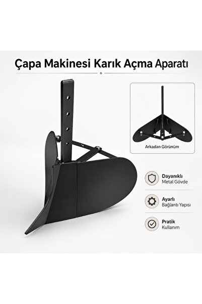 Badem10 Çapa Makinesi Makinası Karık Arık Ark Açma Aparatı Pulluğu Su Yolu Aç...