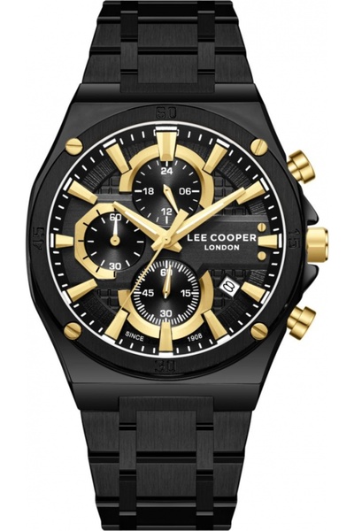 Lee Cooper Ceas de modă pentru bărbați LC08171.650 — negru