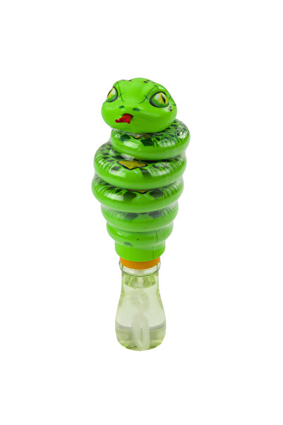 LeanToys Jucărie șarpe rotativă cu bule de săpun 2 în 1, verde