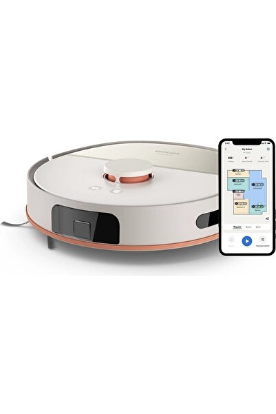 Philips ELVT Yeni Seri En Güçlü Homerun 5000 Akıllı Robot Süpürge ve Mop 1000...