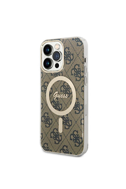 Guess Iml Πίσω Κάλυμμα Πλαστικό Καφέ (iPhone 15 Pro Max)