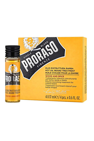 Proraso Ξύλο & Μπαχαρικά Θερμαντικό Έλαιο Περιποίησης Γενειάδας 4 x 17ml – Έλ...