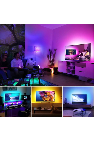 CaseTechnoo CTA-CT-4566 Televizyon Arkası RGB Şerit Led Seti ( USB ) 3 mt. ku...