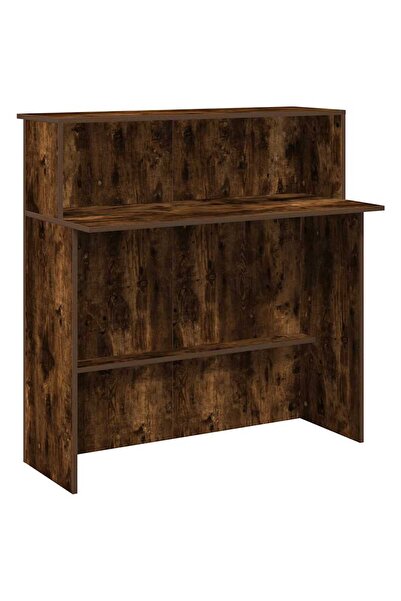vidaxl Birou de recepție stejar afumat 100x50x103,5 cm lemn prelucrat
