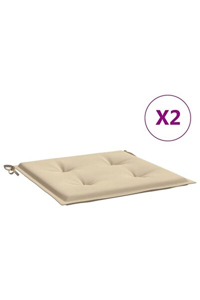 vidaxl Perne pentru scaune de grădină 2 buc. bej 40 x 40 x 4 cm țesătură Oxford