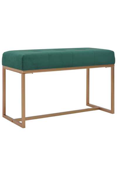 vidaxl Bancă, verde, 80 cm, catifea