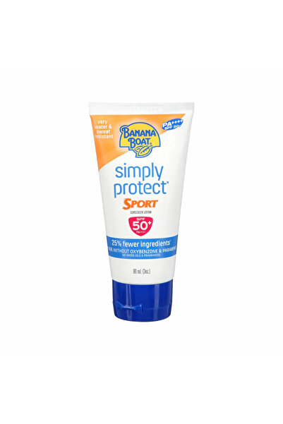 Banana Boat Simply Protect Sport Sunscreen Lotion With SPF 50+ Very Water And...