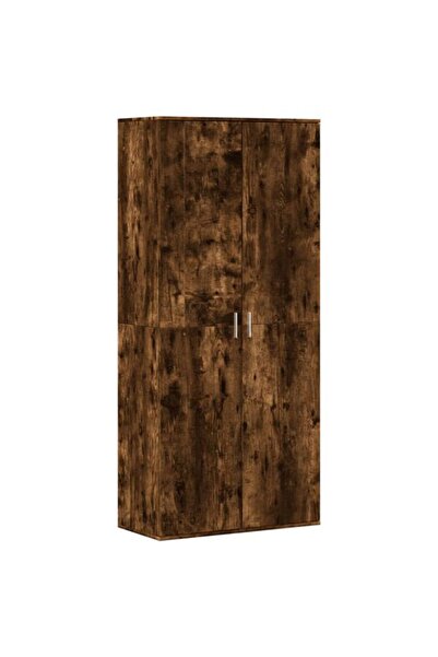 vidaxl Pantofar, stejar afumat, 80 x 39 x 178 cm, lemn prelucrat