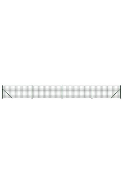 vidaxl Gard din plasă de sârmă cu bordură, verde, 0,8 x 10 m