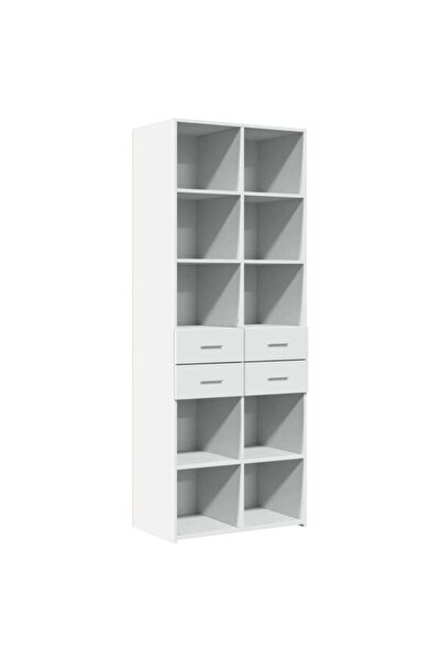 vidaxl Dulap înalt, Alb, 70 x 42.5 x 185 cm, Lemn prelucrat