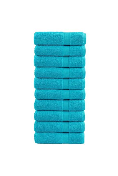 vidaxl Prosoape de duș premium SOLUND 10 bucăți. turcoaz 70 x 140 cm 600 g/m²